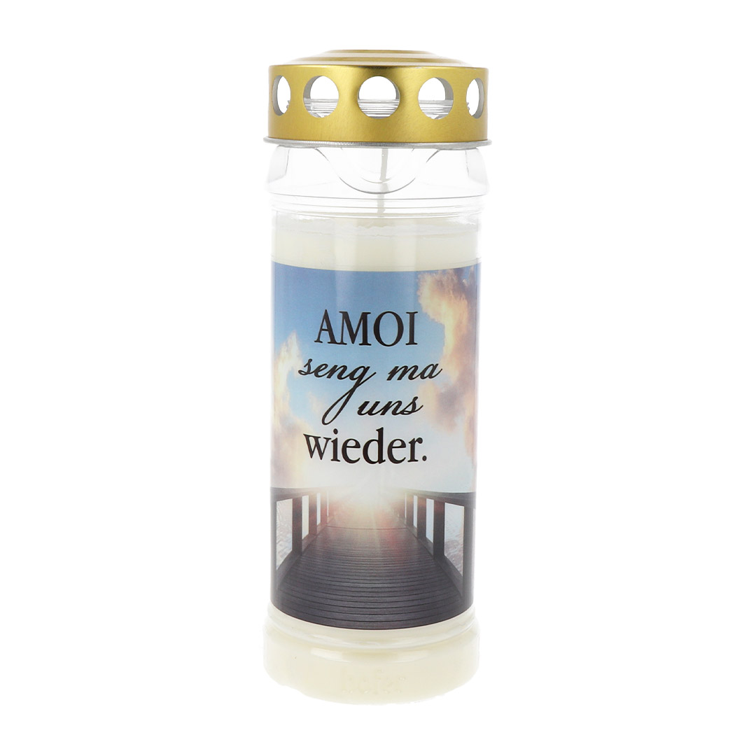 Hofer Premium 7 Tage Motivlicht AMOI SENG MA UNS WIEDER, transparent